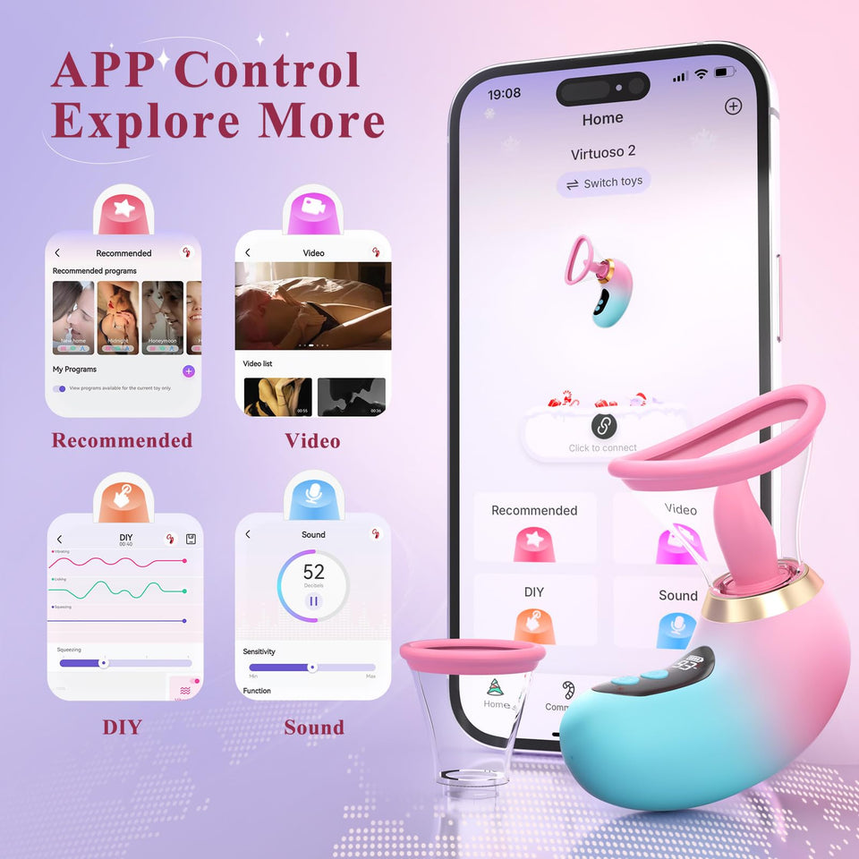 Gasevimo Sex Toys Rose Sex Toy Vibrator Rose Adult Toy Adult Toys for Women 3 Sucking, 9 Tongue Licking & Vibrating Vibrators, L
