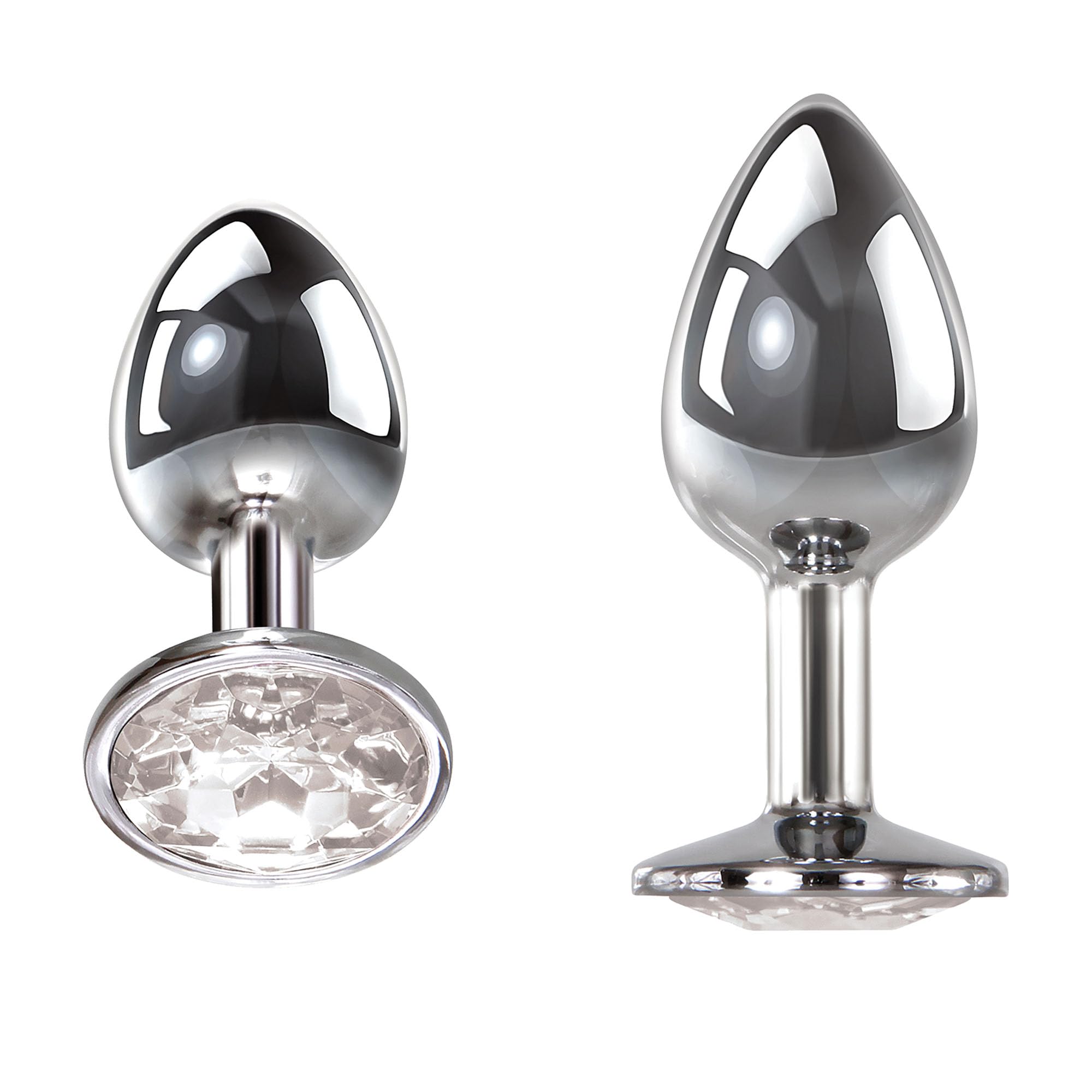 A&E Clear Gem Anal Plug Large
