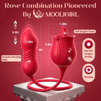 Sex Toys Rose Vibrator Dildo - MOOLIGIRL 4IN1 Adult Toys for Women with 9 Tongue Licking & Thrusting Dildos G Spot Vibrators, An