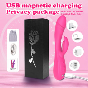 Rabbit G Spot Vibrator Sex Toys, 7 * 7 Vibrating Modes 8.4 ' ' Couple Realistic Vibrators Anal Dildo Wand Adult Toys, Adult Sex