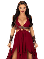 4Pc.Warrior Maiden,Dress,Arm Cuffs,Shoulder Harness,Headpiece