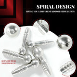 Kutocesy 5 Sizes Penis Plug Hollow Stainless Steel Large urethral Plug Multi Beads Screw Thread Expander Spouse Sex Toys cathete