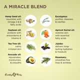 Earthly Body Miracle Oil, 1 fl. oz. - 2 Pack - 100% Natural Tea Tree Oil, Hemp Seed Oil & Vitamin E - Moisturizer, Calms Skin Ir