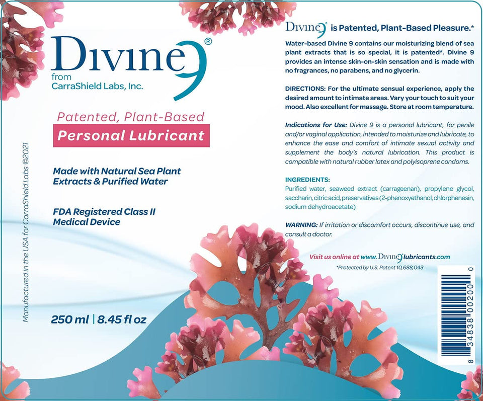 Divine 9 Water Based Lubricant Pump 250Ml