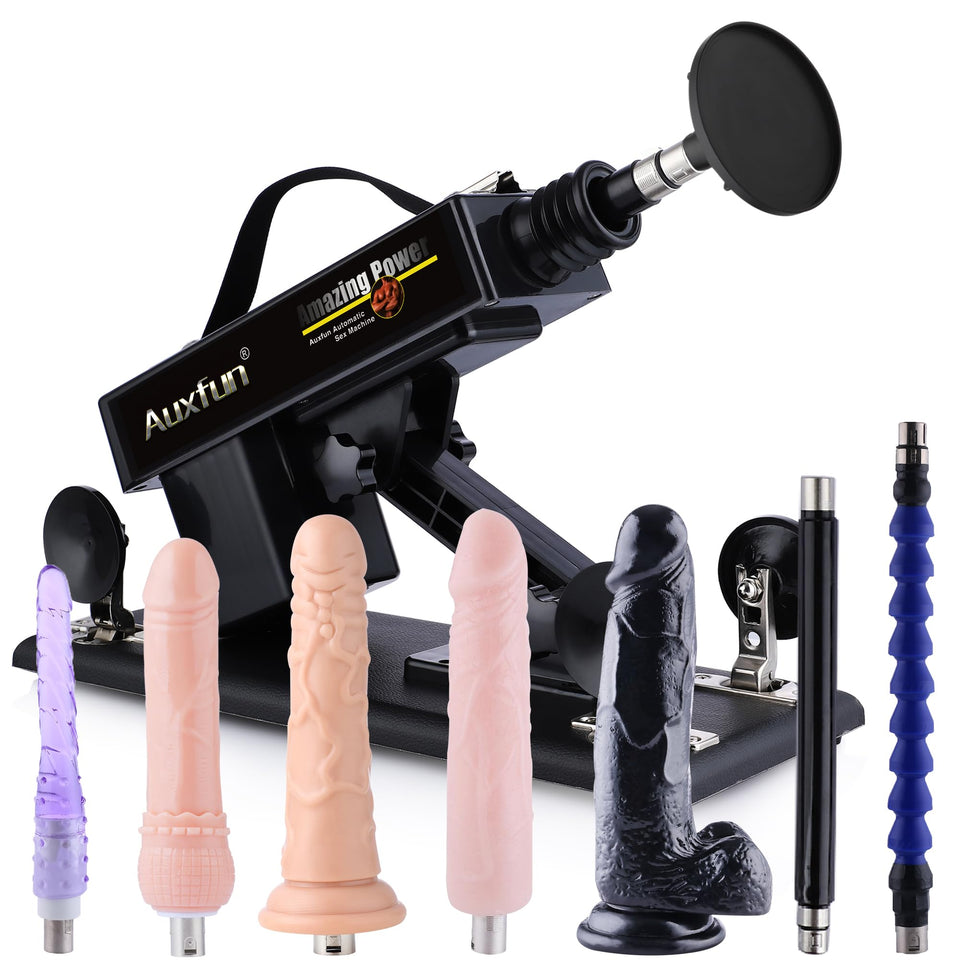 Sex Machine Love Machine With 3.5 Inch Suction Cup Adapter Automatic Thrusting Dildo Machine With 3 Xlr Connector Fucking Machine 8 Attachments For Male And Female