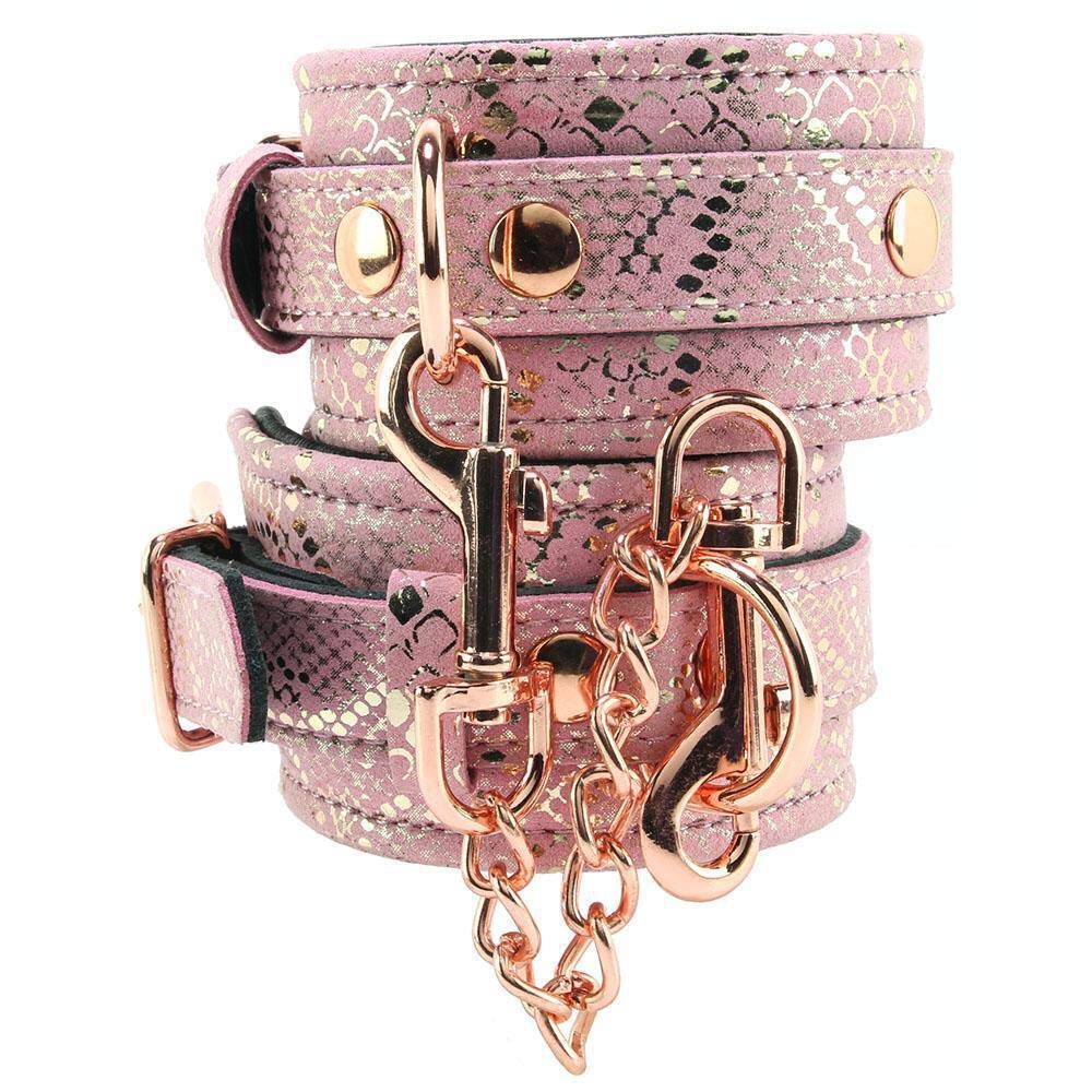 Wrist Restraints Micro Pink/w Leather