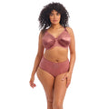 Elomi Women Plus Size Underwire Full Cup Banded Bra, Rosewood, 46H