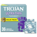 TROJAN Ultra Thin Condoms For Ultra Sensitivity, Lubricated Condoms for Men, Americas Number One Condom, 36 Count Value Pack