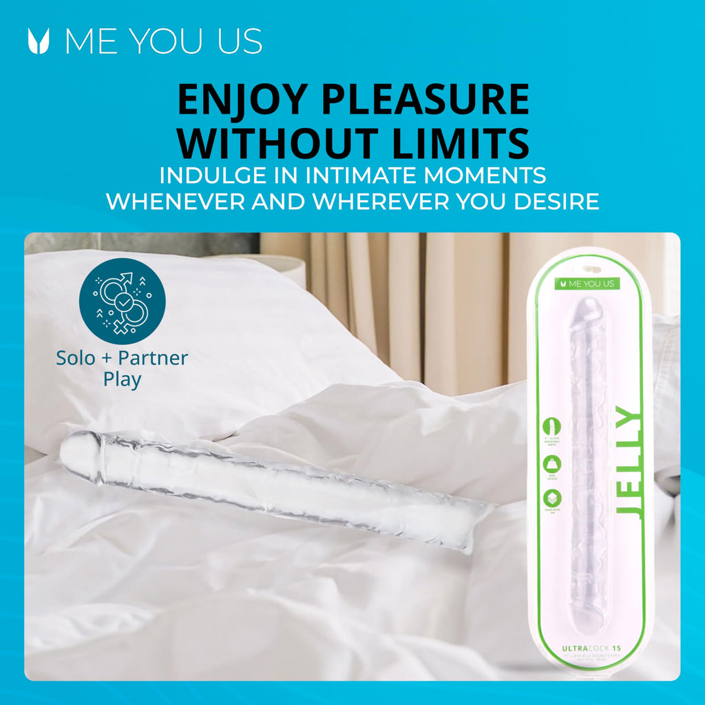 Me You Us Ultracock 15In Jelly Dbl Clear