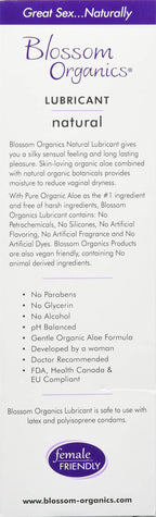 Blossom Organics  Allnatural Moisturizing Personal Lubricant  Nonirritating Waterbased Formula  100 Free Of Harsh Ingredi
