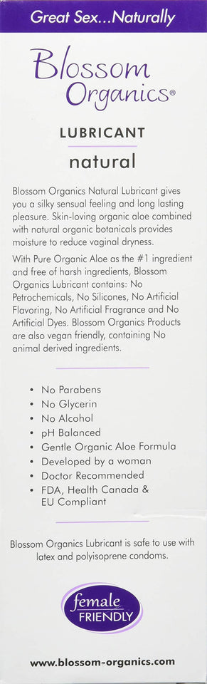 Blossom Organics  Allnatural Moisturizing Personal Lubricant  Nonirritating Waterbased Formula  100 Free Of Harsh Ingredi