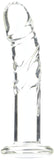 Spartacus Blown Medium Realistic Glass Dildo, Clear
