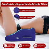 Sex Toys Inflatable Sex Pillow Cushion with Sex Leather Bondage Restraints, Curved Design Sex Ramp Furniture with Handles for De