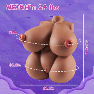 Zonbik 24lb Adult Sex Doll Male Masturbator, 4 in 1 Female Torso Love Doll with Big Boobs, Big Ass, 3D Realistic Torso Sex Dolls