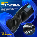 Male Adult Sex Toys for Men, Movakativ Sucking Male Masturbator Penis Pump with 10 Vibration & 5 Suction, Super Soft TPE Channel