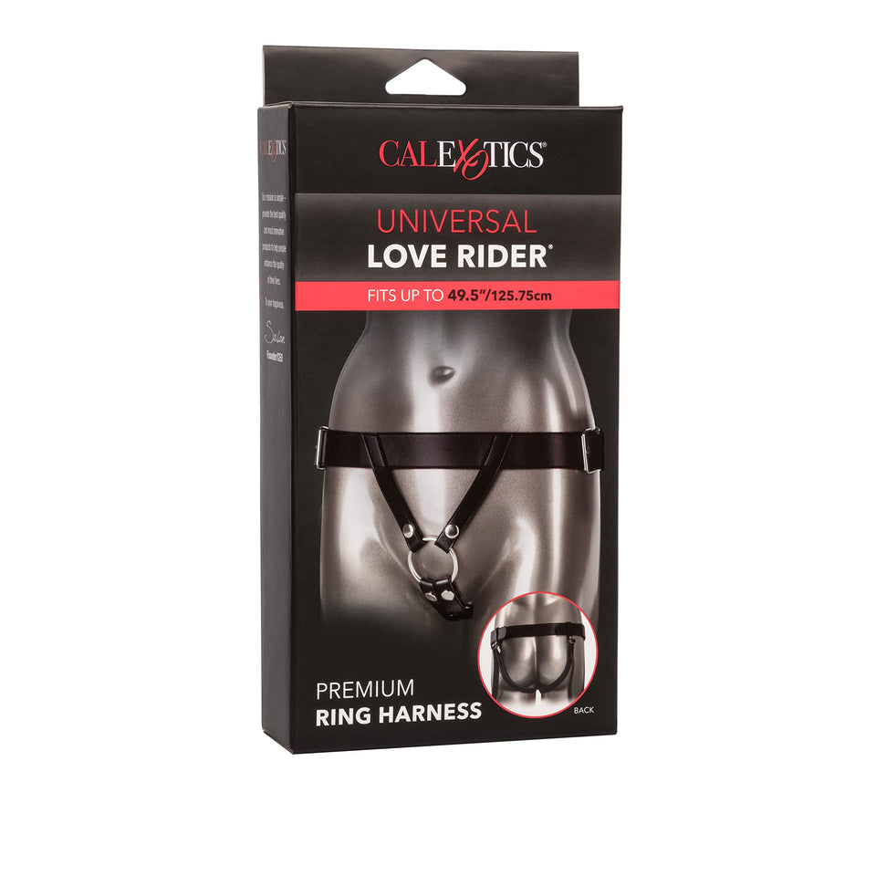 California Exotic Novelties Universal Love Rider Premium Ring Harness, Black
