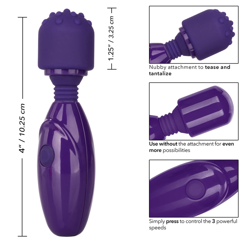 Calexotics Tiny Teasers Nubby - Waterproof Bullet Vibrator With Removable Tip - Adult Toys For Couples - Pocket Vibrator With Nu