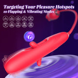 G Spot Vibrator Rose Sex Toys - Bszone 4IN1 Dildo Vibrators for Women with 10 Vibrating & Flapping Adult Sex Toy Clitoral Stimul