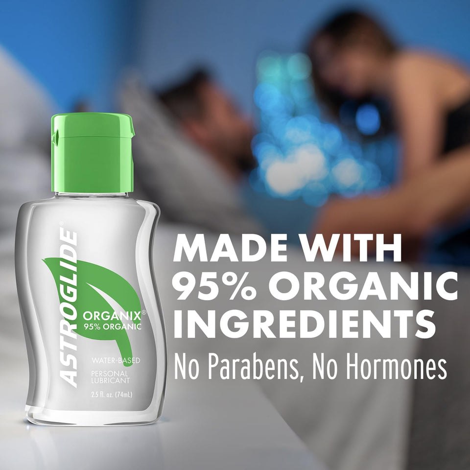 Astroglide Organix Liquid (2.5 Oz.) Water Based Personal Lubricant with 95% Organic Ingredients