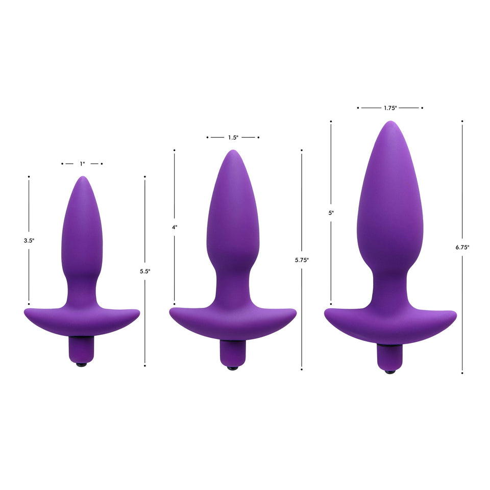 Trinity Vibes Vibrating Silicone Anal Plug, Small