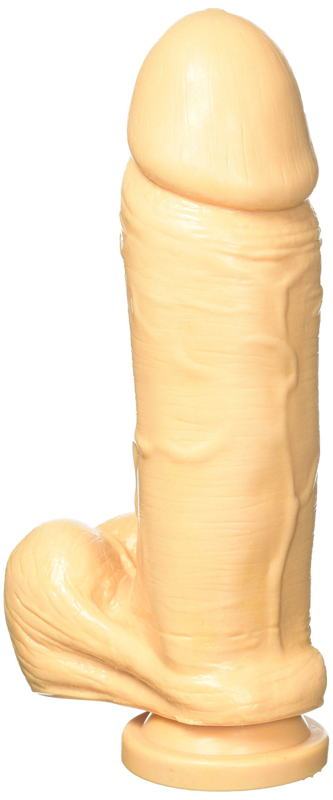Thick Cock With Balls Dildo With Suction Cup, Red, 9 Inch