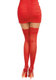 Dg Thigh Highs W/ Silicone Top Red Os