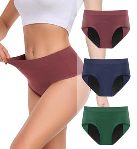 Period Underwear for Women Heavy Flow, High Absorbency Leakproof Panties Postpartum Menstrual Incontinence Underwear - 3 Pack