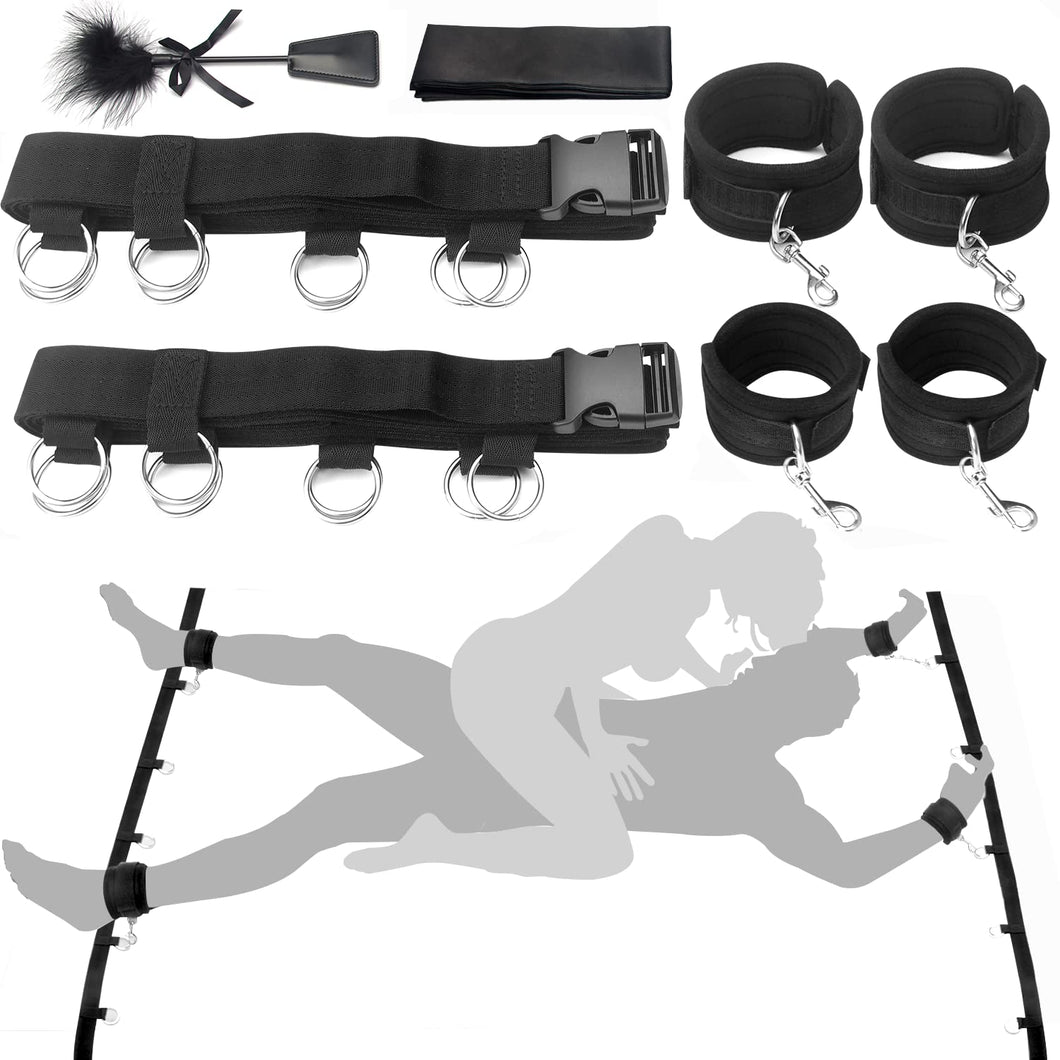 SEXY SLAVE Bondage Adult Sex Toys Sex Restraints, Strict Bed Restraint Kit, Under Mattress Restraint Bondage Set with Wrist Ankl