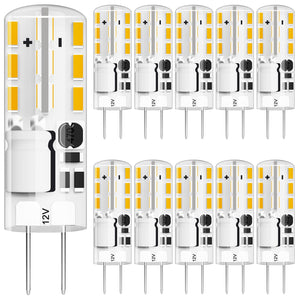 Gaormii G4 Led Bulb Jc Type Bi-Pin Base Bulb 1.5W Ac/Dc 12V 10W T3 Halogen Bulb Replacement For Landscape Lighting, Under Cabine