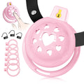 Sex Toy Male Chastity Cage Devices, Soft Silicone Lightweight Flat Chastity Cage with Chastity Belt & 6 Cock Rings, Penis Bondag