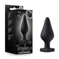 Blush Novelties Temptasia Fuck Me Heart Shaped Silicone Butt Plug, Candy Heart Anal Plug, Sex Toy for Women, Black