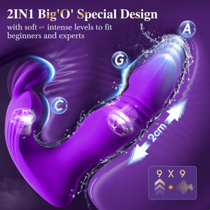 Adult Sex Toys for Women - 3IN1 App Wearable Remote Vibrator Rose Sex Toy, Sex Pleasure Tools for Women with 9 Clit Vibrator Mod
