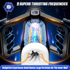 AOOXOOA Sex Toys for Men Automatic Male Masturbator Penis Pump, 9 Scrotal Vibrations, Wing Handle Design, 9 Thrusting, LCD Displ