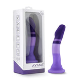 Blush Novelties, Avant D2 Purple Rain, Ultrasilk Smooth Soft Purio Liquid Silicone Dildo 7.5'' Long 1.5'' Wide, G Spot, Pspot Pl