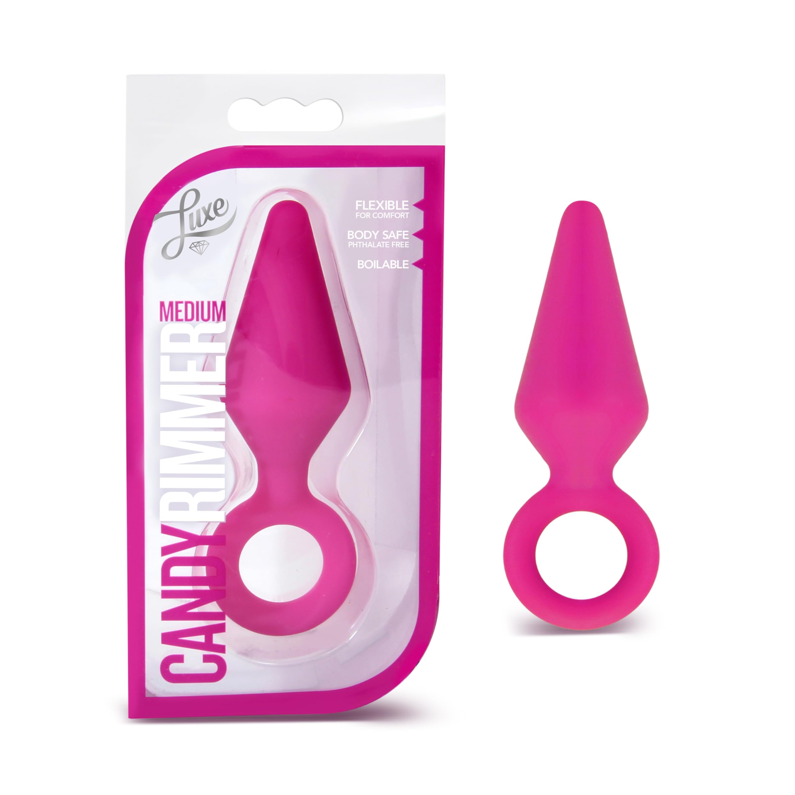 Blush Novelties Candy Rimmer - Puria Platinum Silicone 4.5 Butt Plug - Ultrasilk Smooth - Tapered Design - 1.25 Max Width - Stur