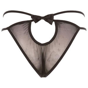Crotchless Femme Fatale Panty - Small/Medium - Black