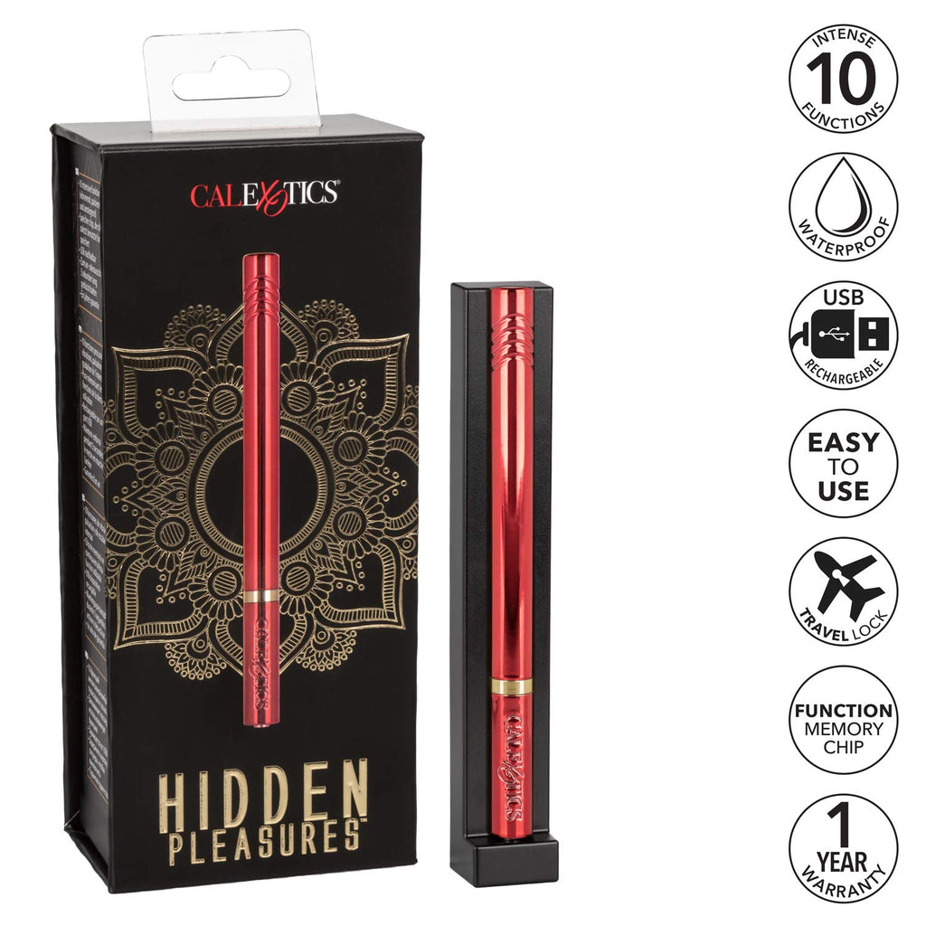 Calexotics Hidden Pleasures Vibrator - Red (13930Red_)