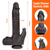 Thrusting Dildo Vibrator Sex Toys-Wireless Remote Control Realistic Dildo Clitoralis Stimulator Heated with 6 Telescopic & 10 Vi