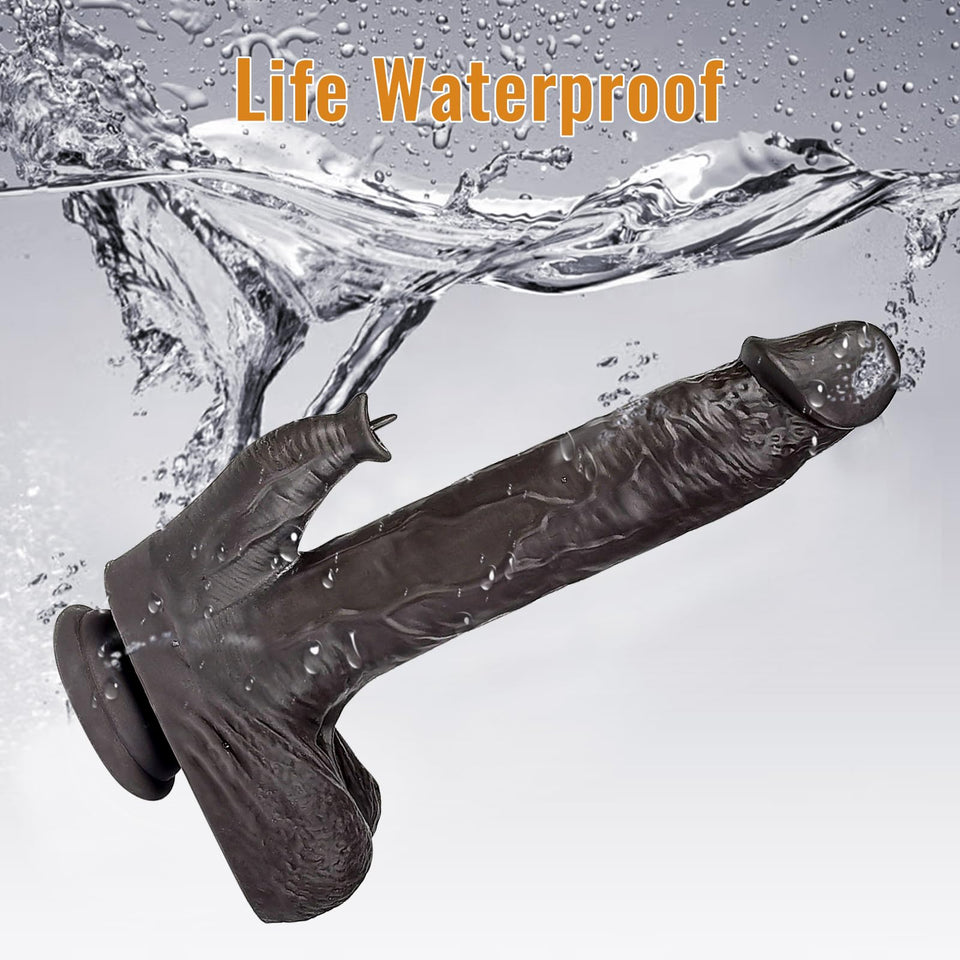 Thrusting Dildo Vibrator Sex Toys-Wireless Remote Control Realistic Dildo Clitoralis Stimulator Heated with 6 Telescopic & 10 Vi