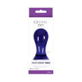 Crystal Glass Butt Plug, Blue, Large