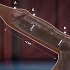 10.43 Inch Big Black Realistic Dildo Feels Like Skin, Huge Thick Dildo with Strong Suction Cup for Hands-Free Play, Lifelike Sil