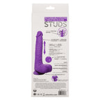 Rechargeable Gyrating And Thrusting Silicone Studs - Purple