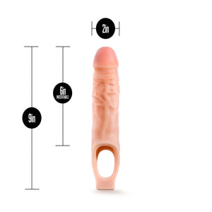 Blush Novelties, Performance - Ultra Soft X5 Plus Penis Sheath Extender - Extend Your Penis .5'' - Thicken Up to 1.5''- Ribbed C