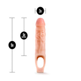 Blush Novelties, Performance - Ultra Soft X5 Plus Penis Sheath Extender - Extend Your Penis .5'' - Thicken Up to 1.5''- Ribbed C