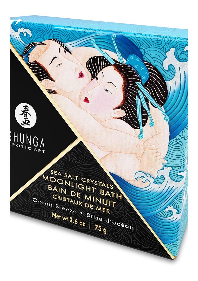 Shunga Moonlight Bath Sea Salt Crystals-Ocean Breeze 2.6Oz