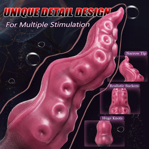 Gilingirl 7.87in Medium Tentacle Dildo Anal Plug,Silicone Butt Plug for Safe Penetration,Adult Anal Sex Toy Monster Dildo,Wearab