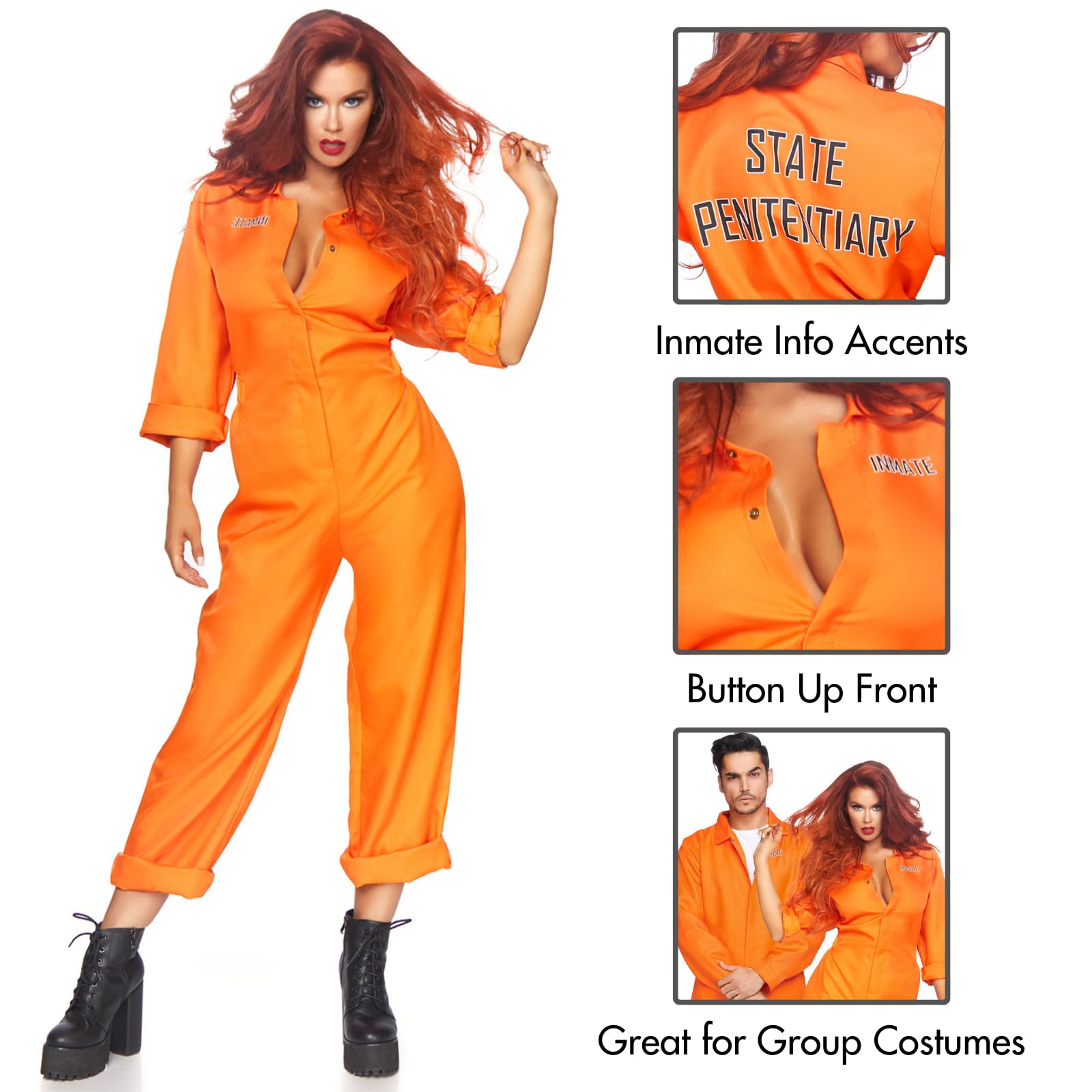 Leg Avenue Prison Jumpsuit. Orange Color