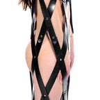 Strict Leather Hanging Leather Bondage Strap Cage