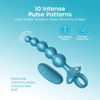Luv Inc Cr23: Curved Ring Luv Beads Blue