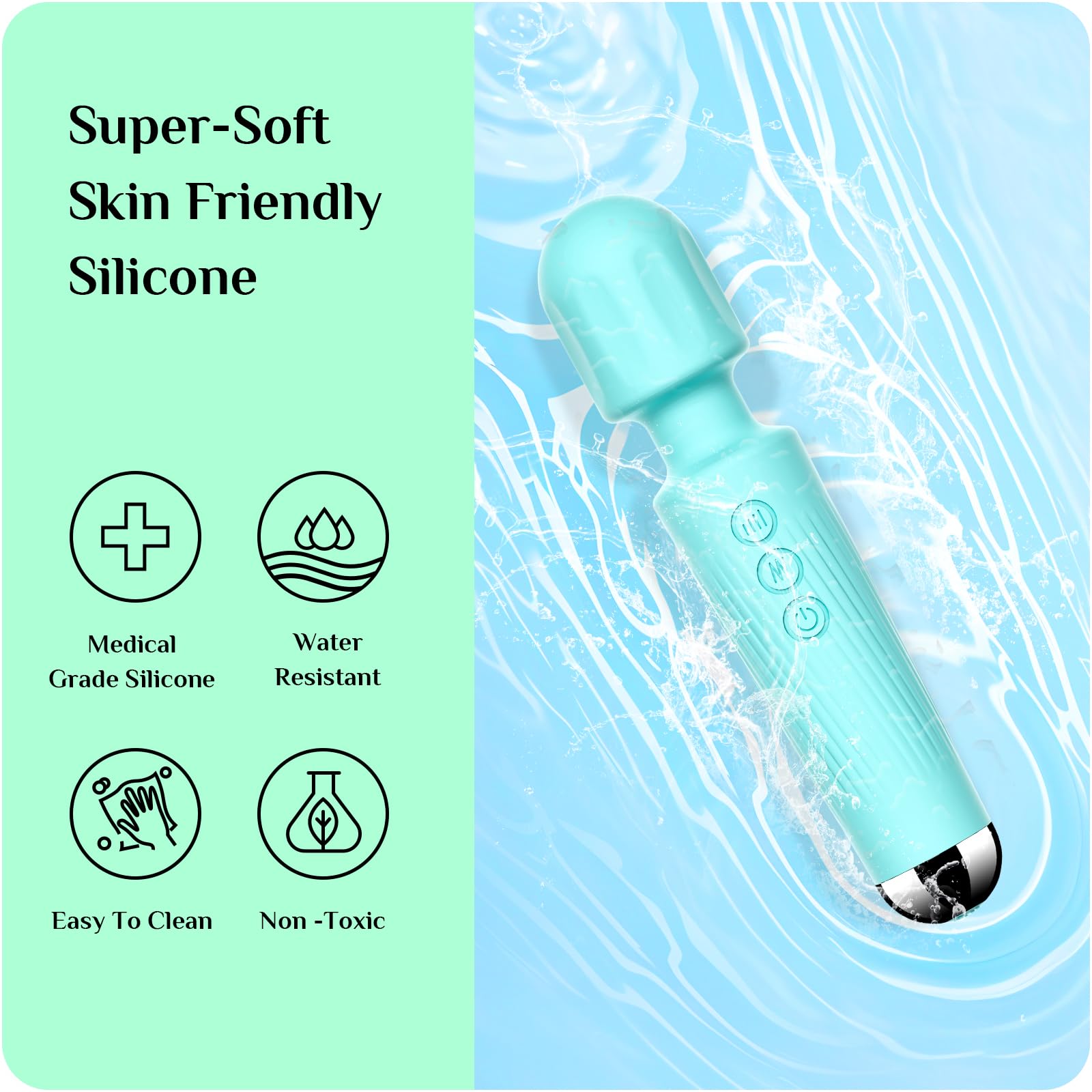SANJIANKE Vibrator Wand Sex Toys,Female Clit Stimulator Vibrators,Vibrator for Woman,Adult Sex Toys Tools,Gifts for Women,20 Pat